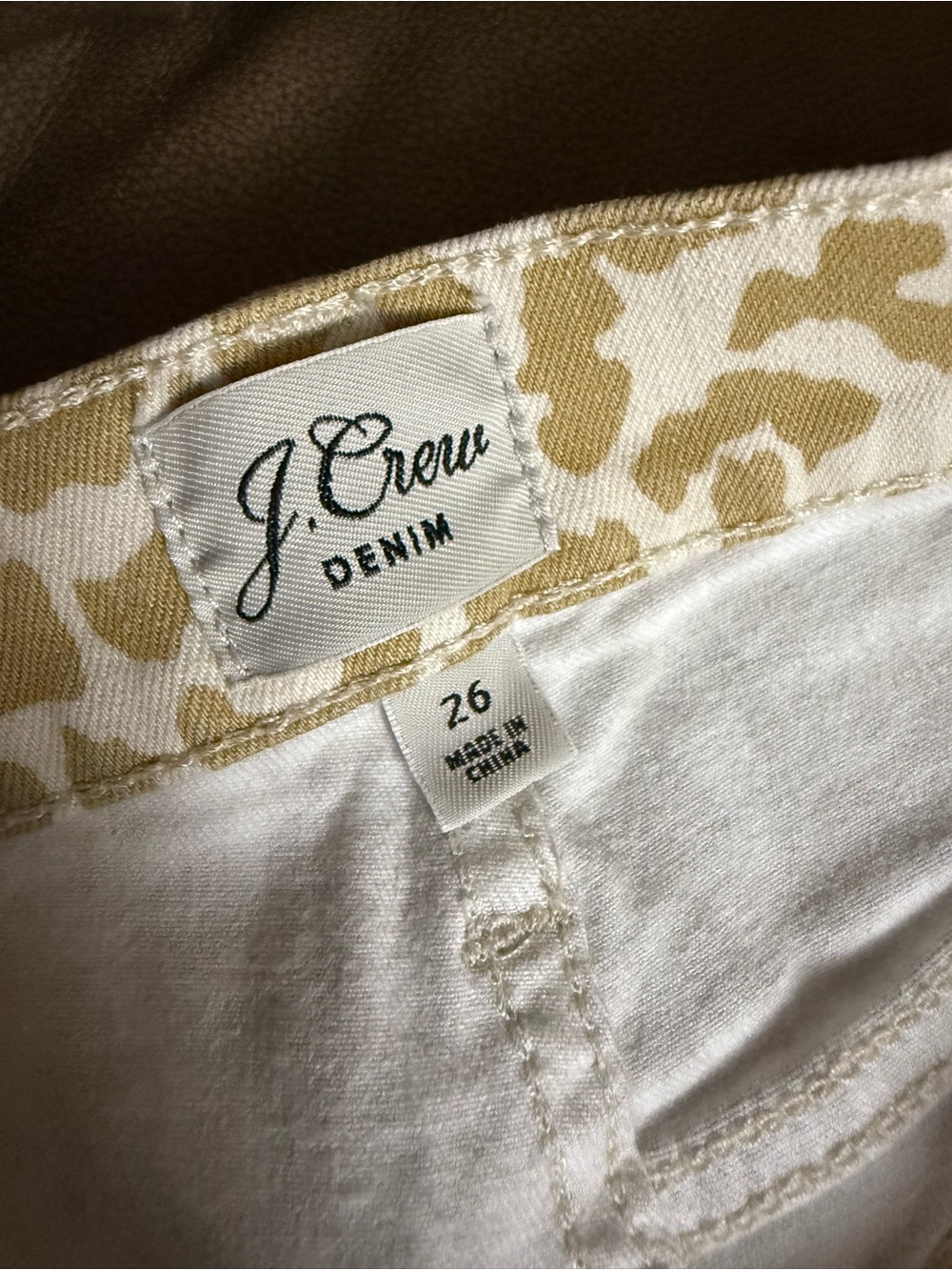 J. Crew Tan Leopard Print Skinny Jeans - Picture 4 of 5